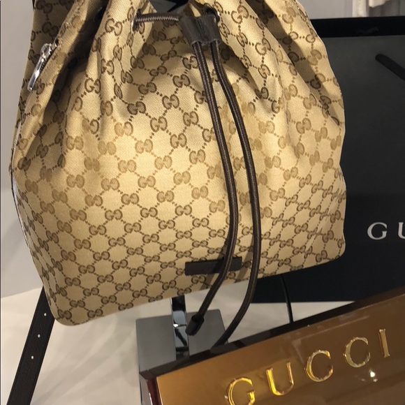 Gucci Original GG Canvas Beige/Brown Backpack - Picture 4 of 7